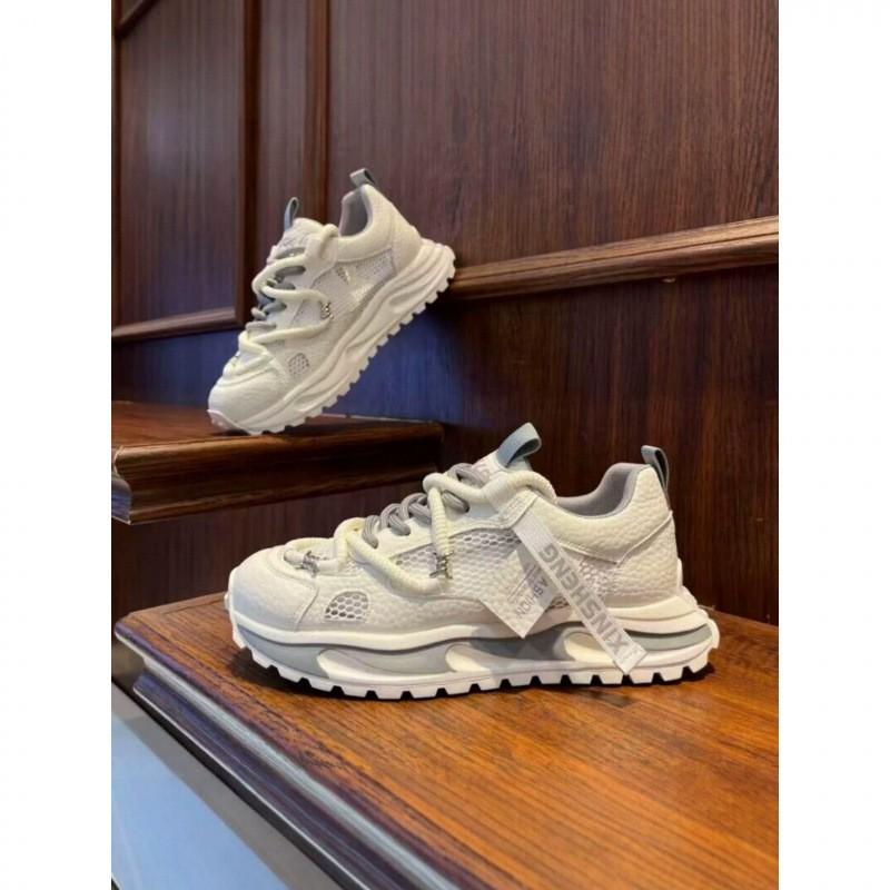 Mens Breathable Mesh-Panel Chunky Sole Casual Running Shoes Sport Sneakers