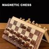 Chess Set - Magnetic Foldable Portable Solid Wood Chess Board - Educational Games for Students and Kids - Christmas Gift