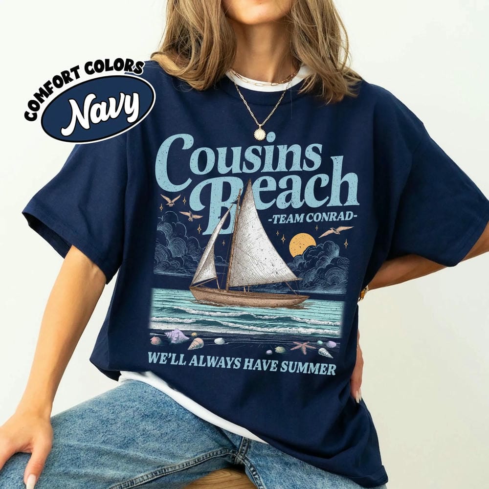 Women Dark Academia Shirt Team Conrad Cousins Beach Summer I Turned Pretty Inspired Bookish Tee Y2K Top Daily Trendy Streetwear