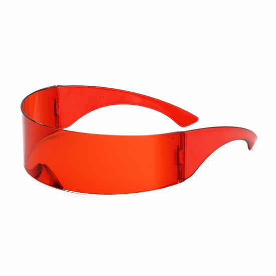 Partybrille Visier Wrap Shield Großer Spiegel Sonnenbrille Persönlichkeit Modebrille Reiten Winddichte Brille