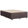 Bed Frame without Mattress Dark Brown 140 x 190 cm Fabric