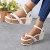 Fashion Women Sandals Strap Platform Wedge High Heels Women Comfortable Soft-soled Flip-Flops Sandales Shoes Female Sandalias De Mujer