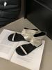 Fashion Low Shoes Woman 2025 Shallow Slipper Hoof Heels Rubber PU Fabric Slides Shallow Shoes Woman 2025 Low Slipper PU Slides Hoof Heel