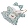Plush Doll Clothes Cotton and Cloth Bow Tie 20cm Plush Doll Outfits Dress with Strawberry Bag 2