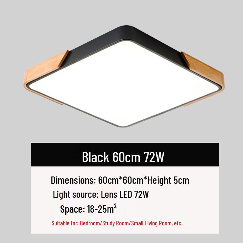 Natural Wood LED Ceiling Lamp for Bedroom and Living Room