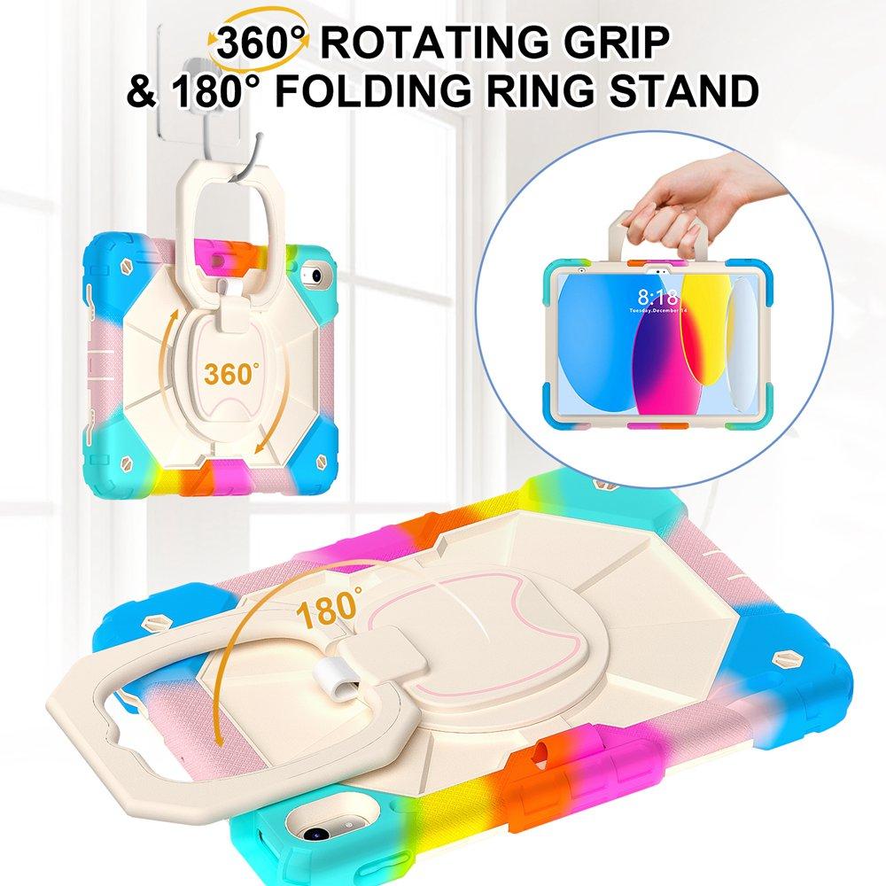 For ipad 10th Gen 10.9 inch Case A2696 A2757 A2777 Kids Tablet cover Silicone +PC funda for iPad A16 11th Gen 11"+ strap