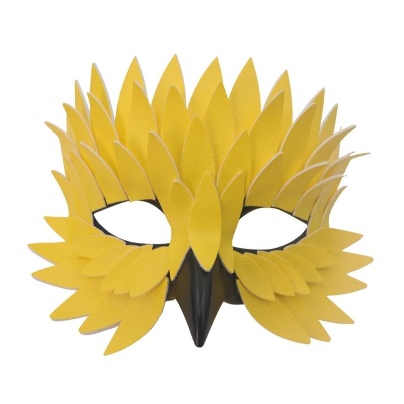 Unique Bird Beak Feather Style Half Face Mask Cosplay Accessory For Costume Parties Masquerades Theme Event