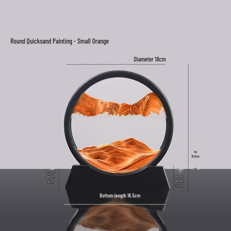 3D Quicksand Hourglass: Stereoscopic Table Ornament for Office and Home Decor