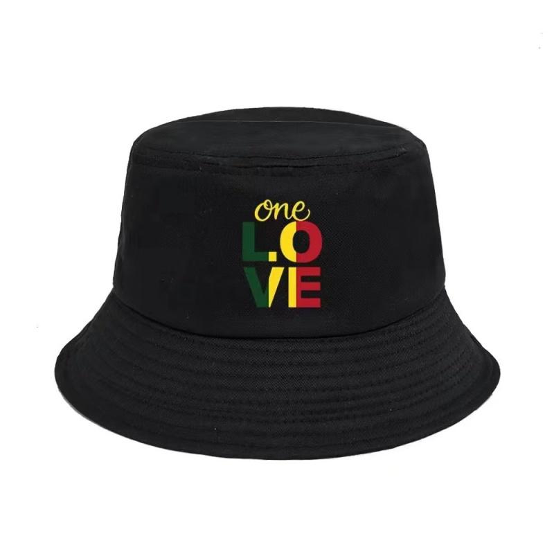 Double Sided Outdoor Sun Hat Hip-Hop Cap Fishing Fisherman Graffiti Hat Men Women Animal Letter Print Panama Bucket Hats