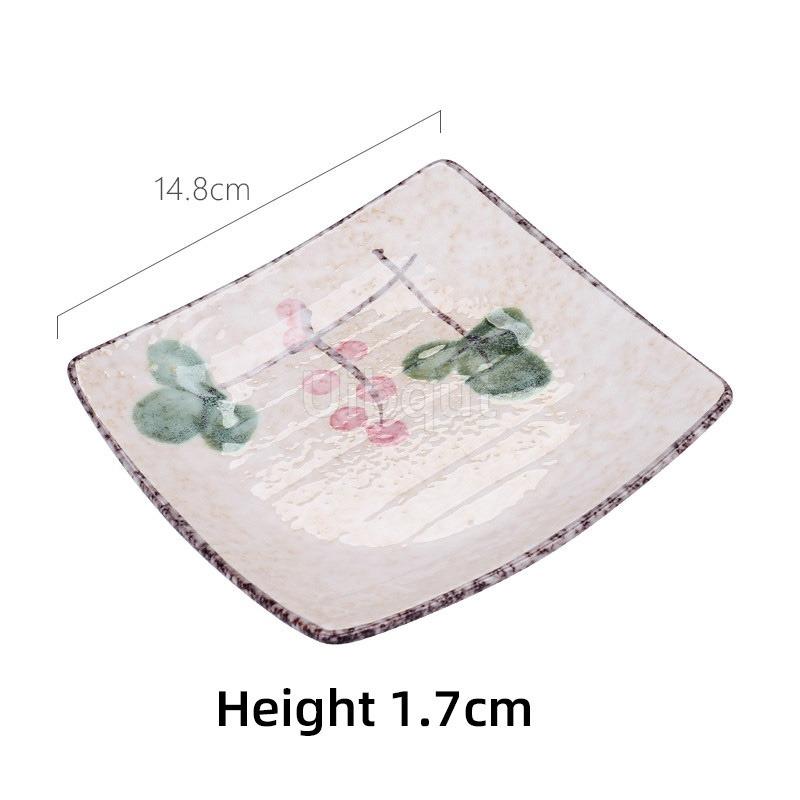 Japanese Ceramic Square tray Dining Food Plate Creative Coarse Ceramic Tableware Snack Dessert Sushi Dishes pasta plate sets