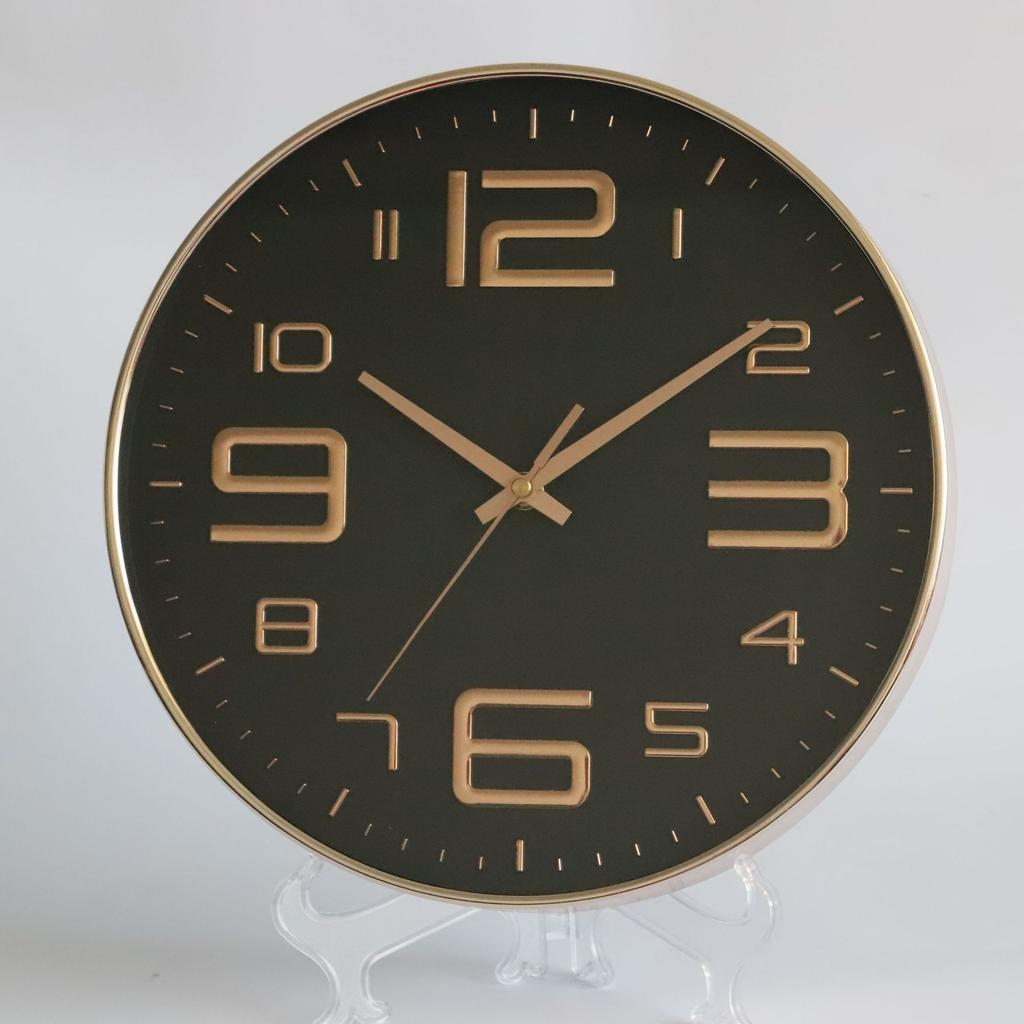12 Zoll 30CM Leise Wanduhr, Kreativ und Modisch, Dreidimensionale Digitale Minimalistische Uhr für Zuhause Wohnzimmer