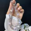 Phone Chain Rope Creative Double Chain Handmade Beaded Crystal Phone Chain New Hanging Decoration Phone Case Hanging Chain Ins Wholesale