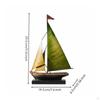 Modellino Barca a Vela in Metallo Statua in Ferro Lusso Leggero Stile Retrò Decorativo