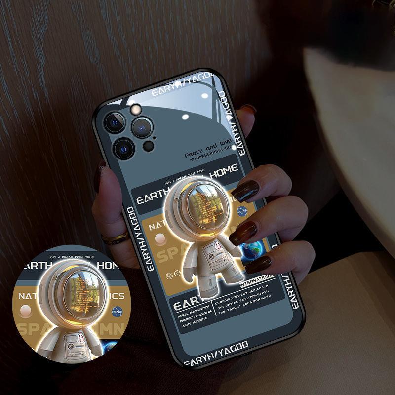 

Светящийся чехол для телефона Cute Astronaut, супер крутой чехол для телефона, подходит для телефонов Apple iphone 15 pro max синий