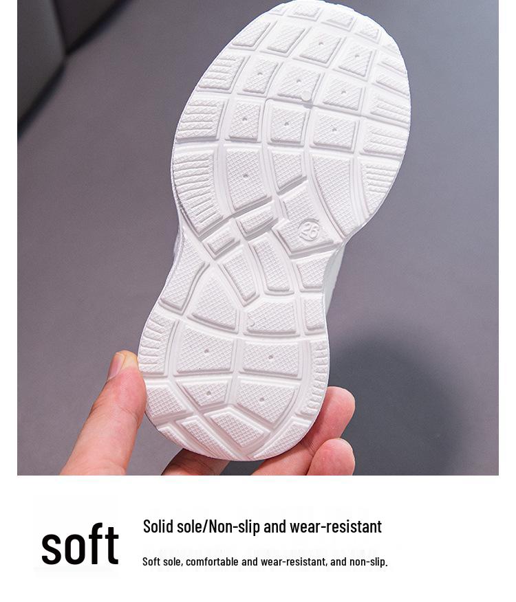 Kinder weiße und schwarze atmungsaktive Ledersportschuhe für Frühling und Herbst - Jungen und Mädchen