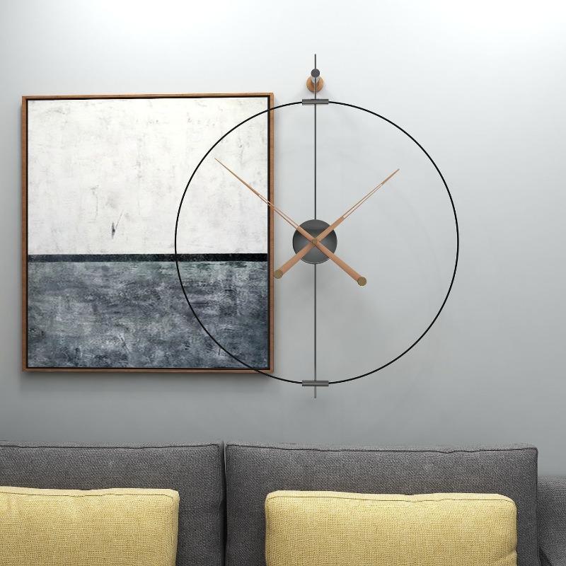 Slient Wall Clock Metal Round Wall Clock Modern Minimalism Large Hanging Clocks Living Room Furniture Decorative Accessories