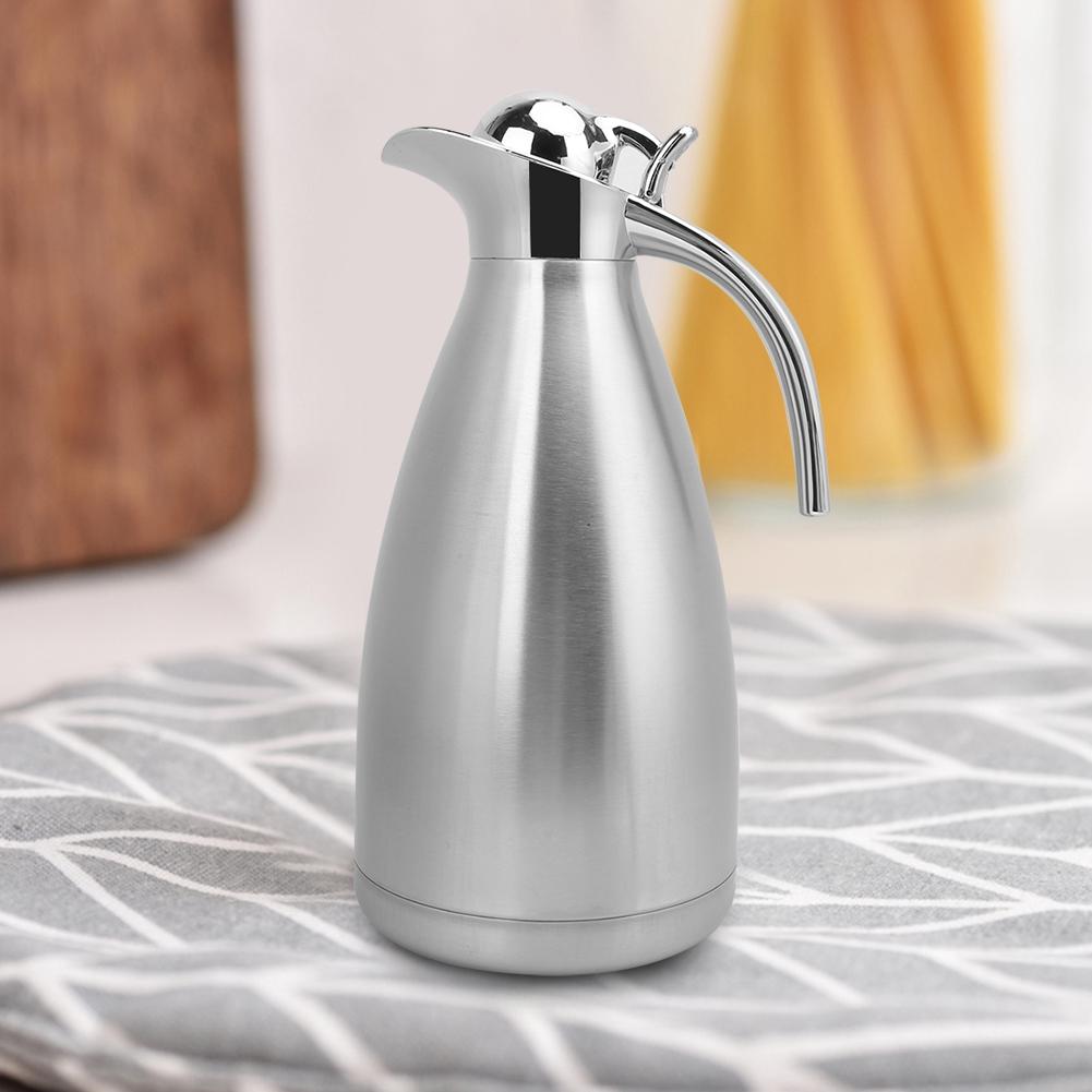 

2L Stainless Steel Household Water Coffee Bottle Vacuum Insulated Thermo Jug Pot