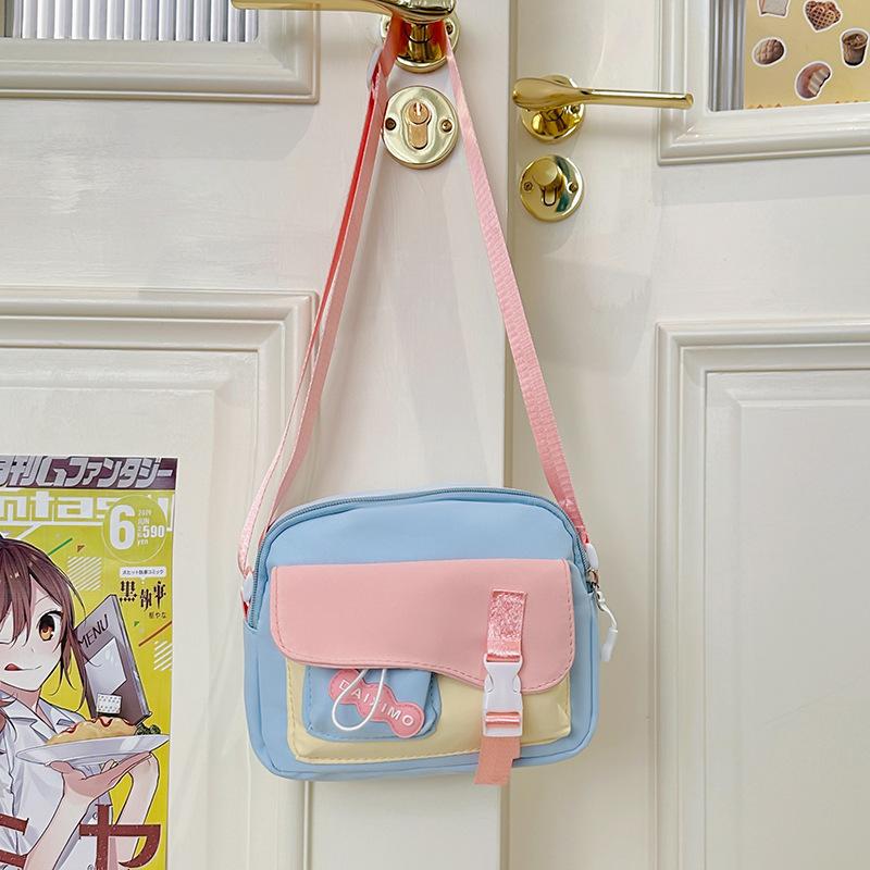 New nylon anti-splashing shoulder bag Japanese sweet student messenger bag female Mori candy-colored mobile phone small bag