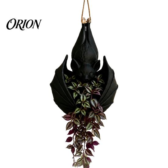 Pianta Ragno Fioriera Sospesa Bat Pot, Fioriera Creativa Gotica, Contenitore Decorativo di Halloween per Rampicanti Piante Ricadenti, Decorazione Interna Esterna Fiore ad Ala