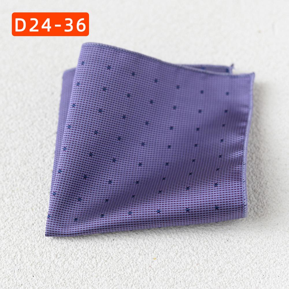 Striped Polyester Silk Pocket Square for Wedding or Business