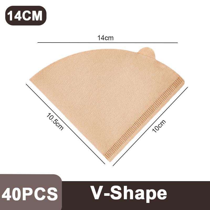 

Натуральный кофейный фильтр-бумага V-образный одноразовый кофейный фильтр для капельного кофейного порошка фильтр-мешок Инструмент бариста Инструменты для заваривания кофе