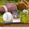 Acrylic Baseball Display Case Transparent Baseball Holder Stand with Card Stand for Collector Ball Protector Presenting