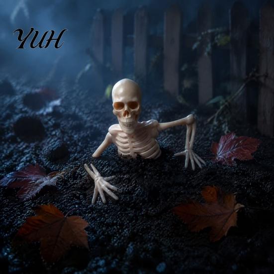 Glowing Skeleton Decor for Garden Halloween Planter Ornament, Glow-in-The-Dark Figurine, Break Through The Unique Gift Horror Fans Soil Human