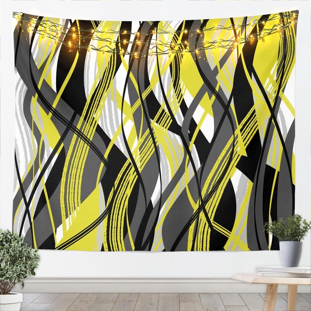 Black White Tapestry for Kids Boys Girls Modern Art Wall Art Abstract Bohemia Wall Hanging Blanket Bedroom Decor Microfiber