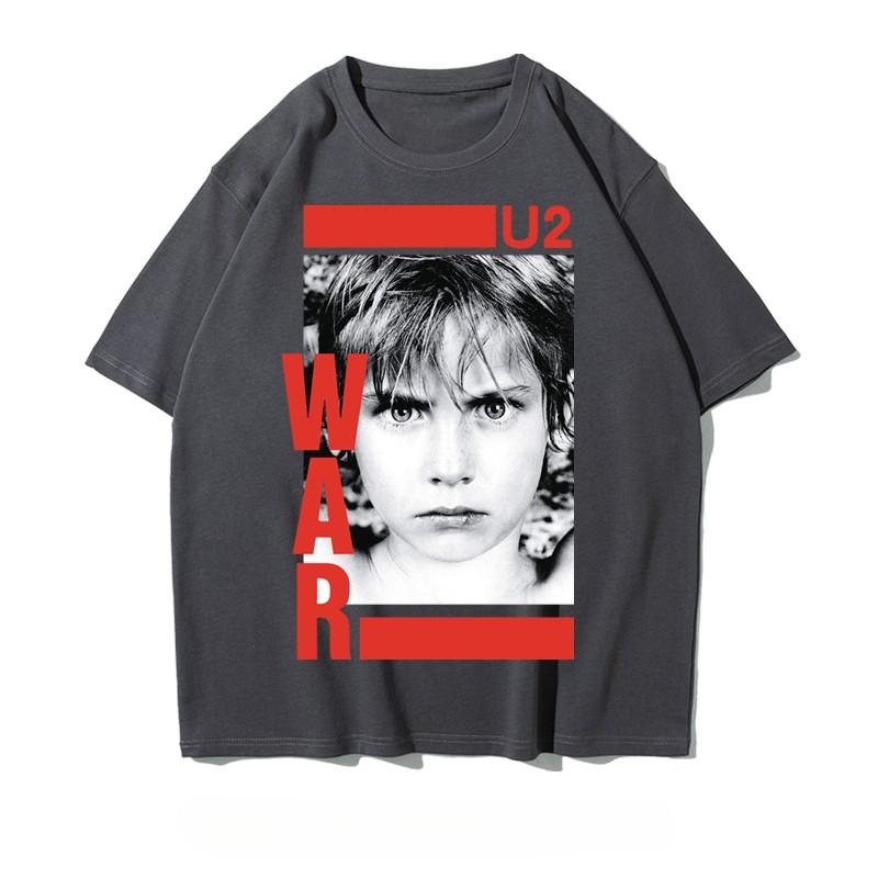 

2025 Мужская летняя футболка с графикой U2 Музыка Хип-хоп Металл Рэп Рок-группа Короткий рукав Хлопковая одежда Мода Уличная одежда Топы Футболка 4XL