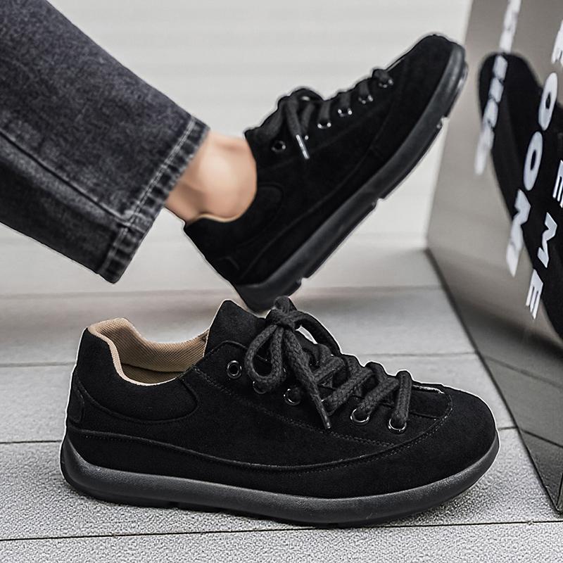 

Men’s Retro Black Boots Shoes Fashion Casual Driving Shoes Brown Wide Head Khaki Shoes Plus Size EU: 47