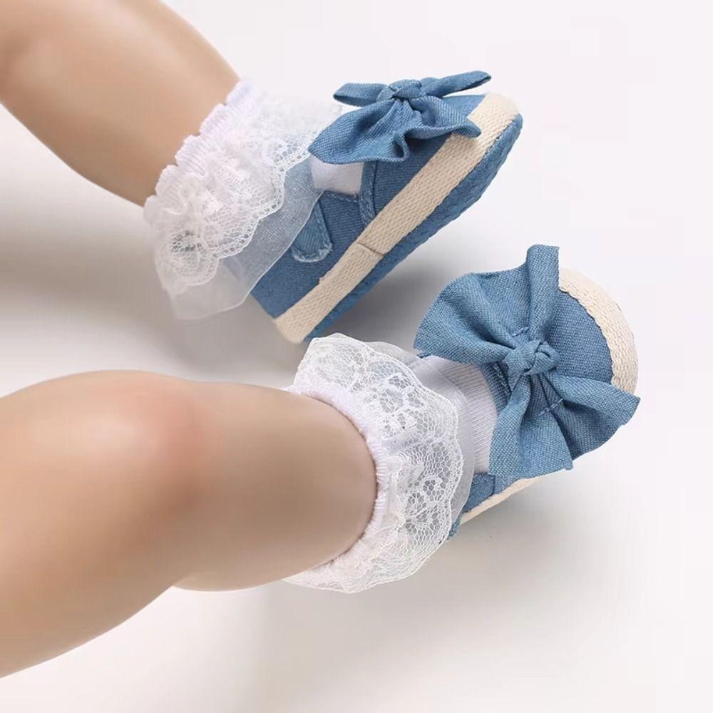Non-slip Baby Girls Shoe Solid Color Princess Shoes Baby Shoes Butterfly Knot Shoes Toddler