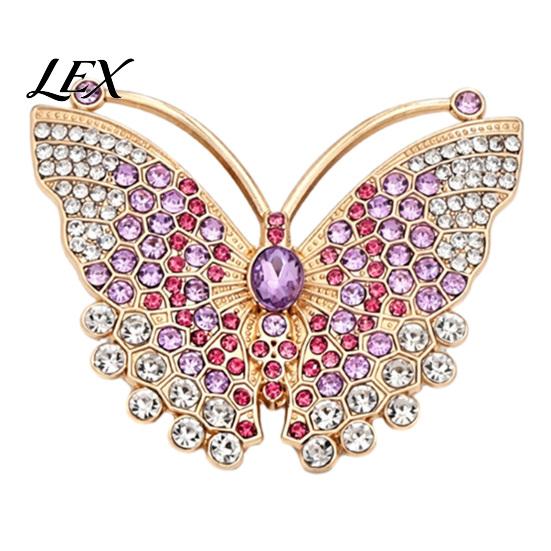 Jackets Butterfly Pin Rhinestone Brooch for Women, Vintage Insect Lapel Pin, Women Decorative Accessory Clothes Scarf Shawl Dress Bag Clothing
