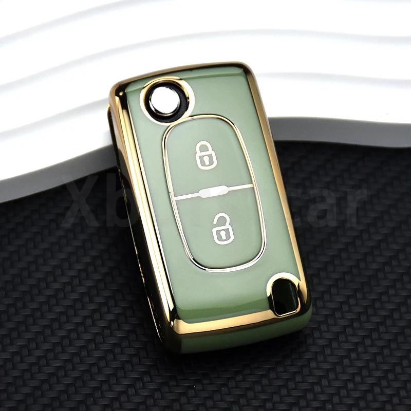 2/3 Buttons Auto Shell Fob for Peugeot 107 207 307 308 407 607 3008 5008 for Citroen Xsara C5 C6 C8 TPU Car Flip Key Case Cover