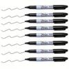 12pcs Black Permanent Marker Pens, Fine Tip, Waterproof, Quick Drying
