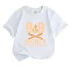 Kids Boys Girls 100% Cotton Crew Neck Short Sleeve T-Shirt, 99 Nights In The Forest Campfire Print Casual Soft Tee for Camping Trip Daily Wear