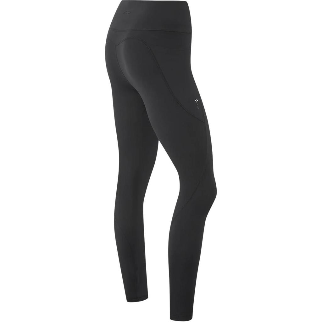 Li Ning Fitness Series Solid Color High Waist Comfortable Breathable Tight Sports Leggings Women Leggings Black AULU016-5