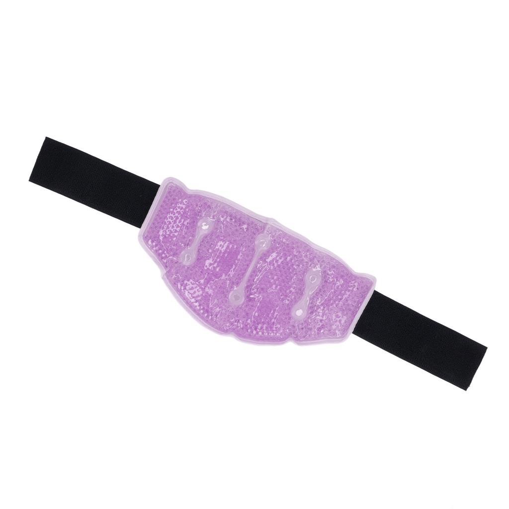 Gel Beads Ice Pack Ice Bag for Neck Adjustable Strap Reusable Hot Cold Pack with Soft Plush Backing