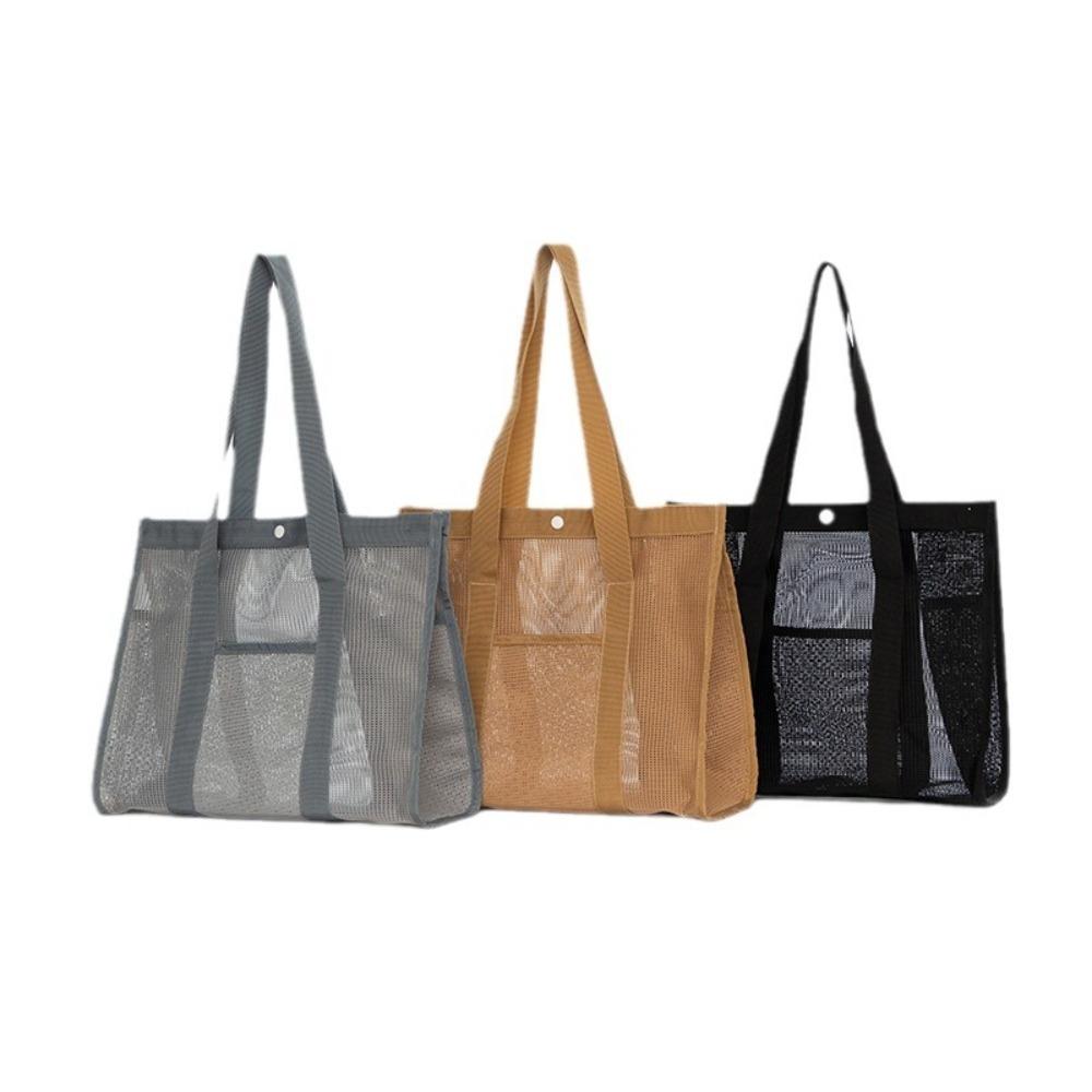 Portable Handbag Beach Bag Large-Capacity Mesh Wash Bag Quick Dry Swimming Bag Outdoor