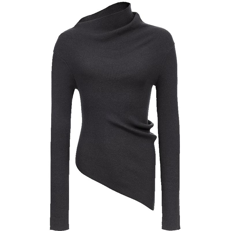 

ONLY Women s Two-Way Asymmetric Draped Knit Sweater M