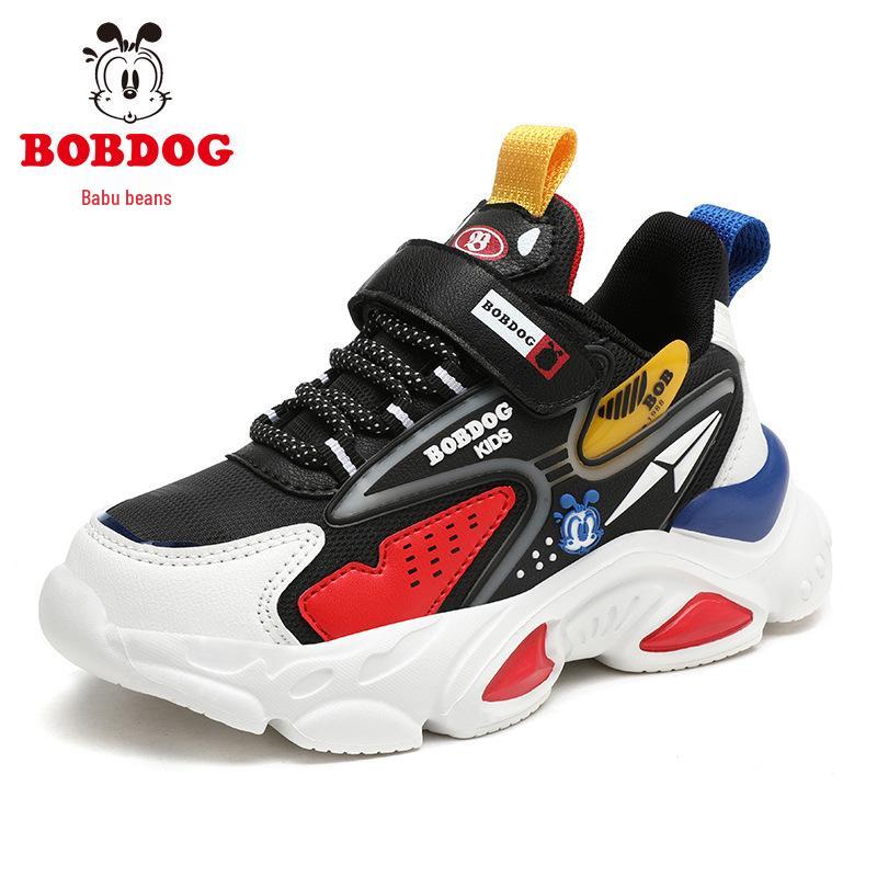 Bobodou Boys' Waterproof Leather Running Shoes - Spring/Fall Mesh Sneakers