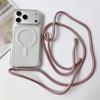 Crossbody Lanyard Clear Magnetic Phone Case for IPhone 17 Air 16 15 Plus 14 13 12 11 Pro Max for Magsafe Acrylic Hard Back Cover