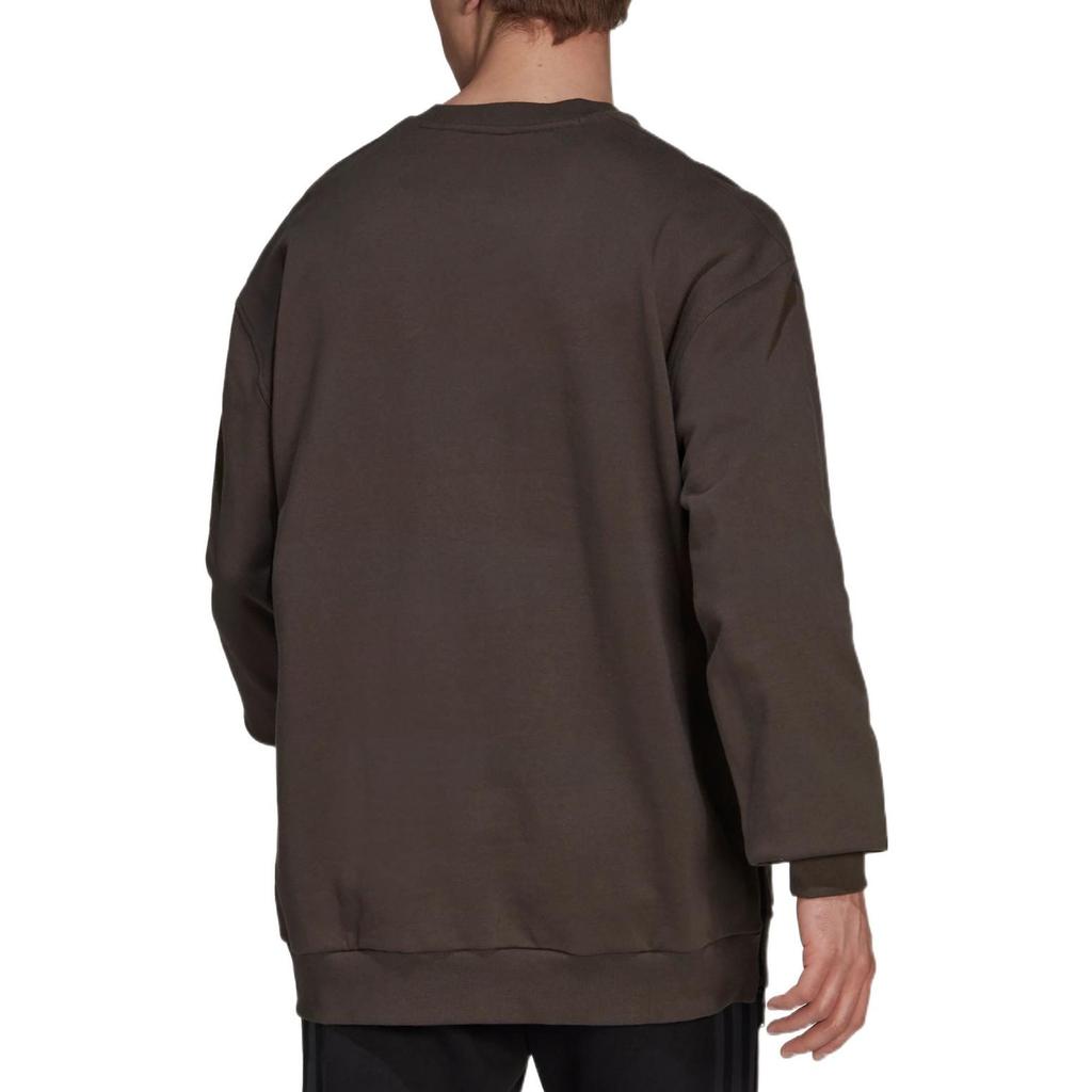 Adidas Sweatshirts Men's Dark Gray Olive Green Crew Neck Moderate HG6637