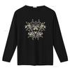 HIM Band Heartagram Schwarzes T-Shirt 100% Baumwolle Mode Oberteil Vintage Gewaschen Dehnbar Vielseitiges Oberteil Für den Alltag Streetwear