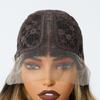 ALAN EATON 13x4x1 Lace Synthetic Wigs Wavy Orange Brown Wig Baby Hair for Black Women Natural High Density 24 inch