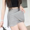 Asymmetric Mini Shorts Skirt Y2K Skirt with Safety Shorts Ins Women's A-line Culottes  Yoga