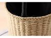 Round Cylinder Woven Handheld Bag: Versatile Summer Beach & Casual Women's Accessory