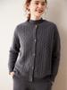 Women's Heavyweight Cashmere Cable Knit Cardigan Sweater - Autumn/Winter Collection