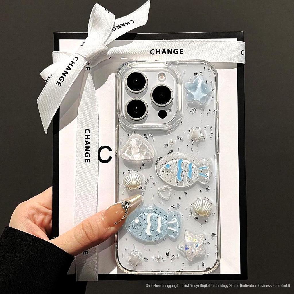 Ocean Shell Small Fish Phone Case for Honor 400, 300/100/70 Pro, X60x70i, Enjoy 70/60