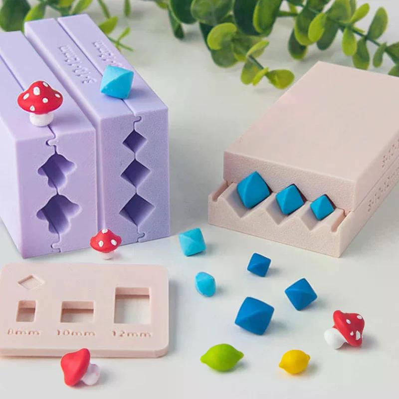 Weiche Keramik Polymer Clay Form 3D Pilz Zitrone Raute Perlen Design Perlenroller DIY Ohrringe Halsketten Schmuckherstellung