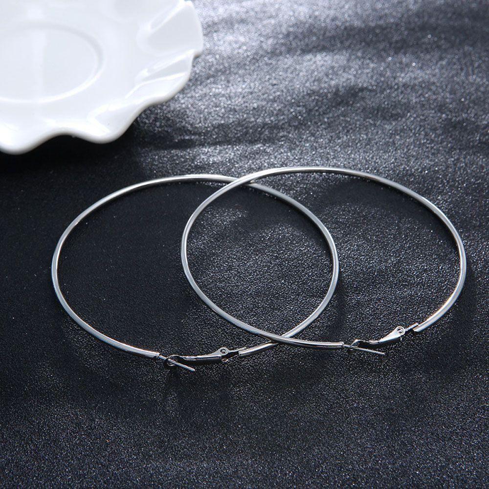 Korean Metal Party Punk Personalized Large Circle Jewelry Fashion Hoop Earrings Ear Studs